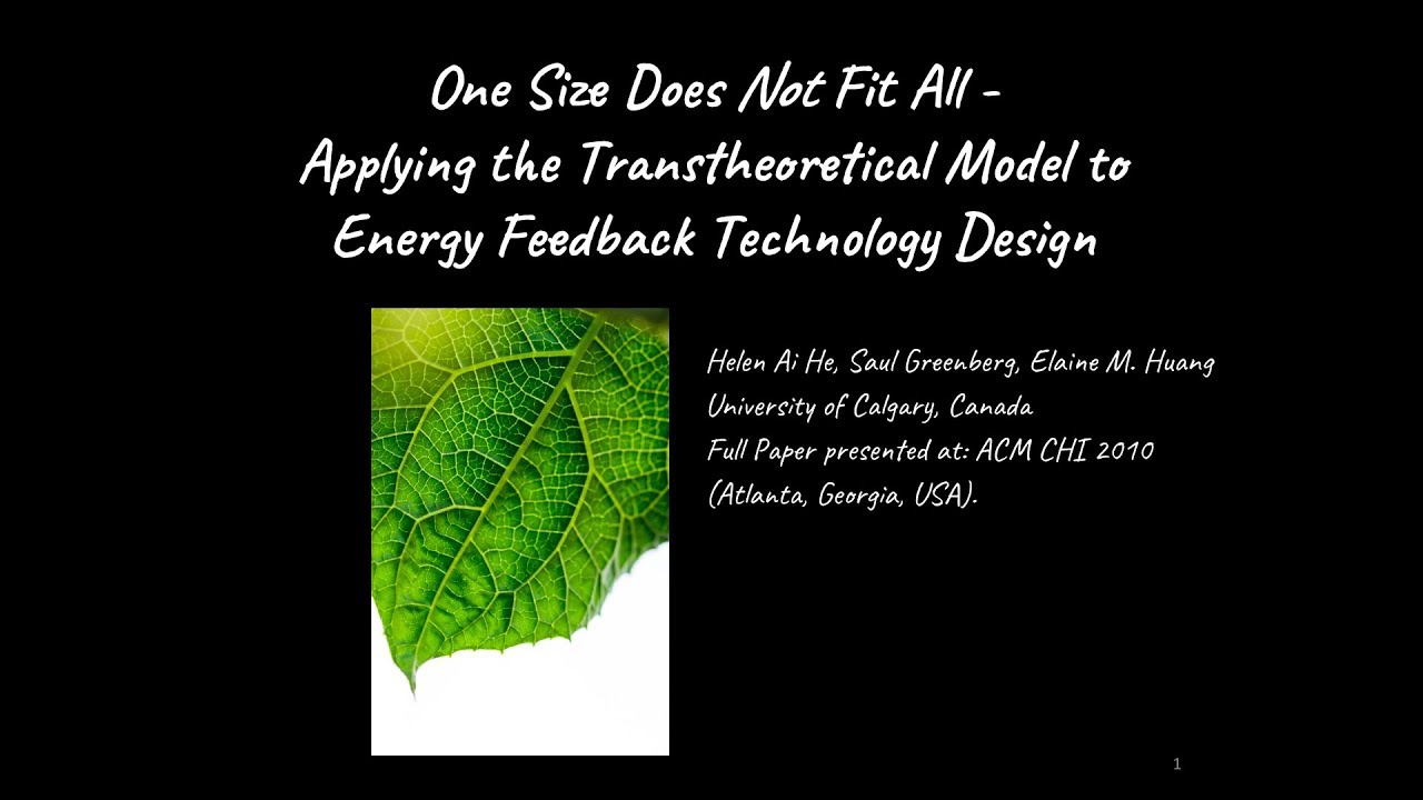 Teaser Video for CHI 2010 (Persuasive Eco-Feedback Tech)