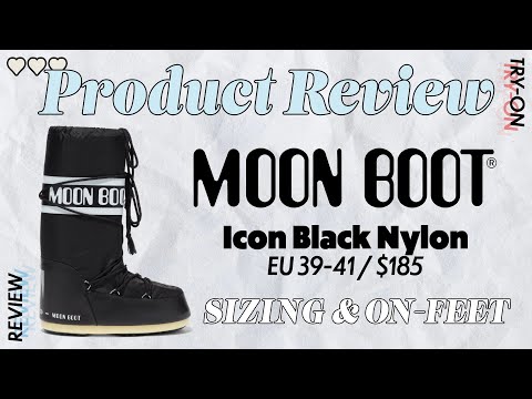 MOON BOOT Icon Nylon⏐Unboxing, Sizing & Try-On