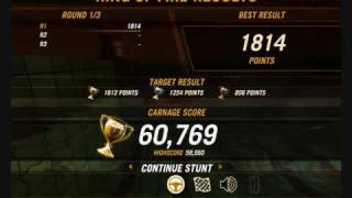 Flatout Ultimate Carnage Ring of Fire stunt world record 1814 point