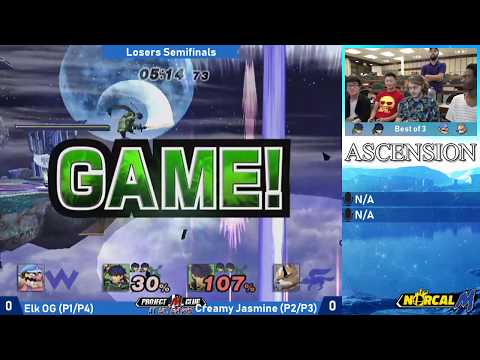 "Ascension 8/18/18" - Elk OG (Wario/DDD+Fox/Sheik) v. Creamy Jasmine (Ike/Link+Ike) - Losers Semis