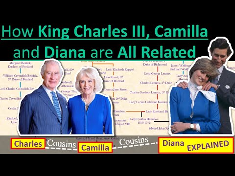 How KING CHARLES III, QUEEN CAMILLA and PRINCESS DIANA are All Related- Family Tree Explained