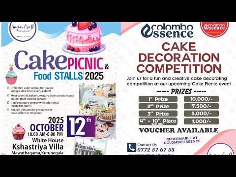 Cake Picnic @ Kshastriya Villa white house Mawathagama kurunegala.[Organizes by Sugar Craft Academy]
