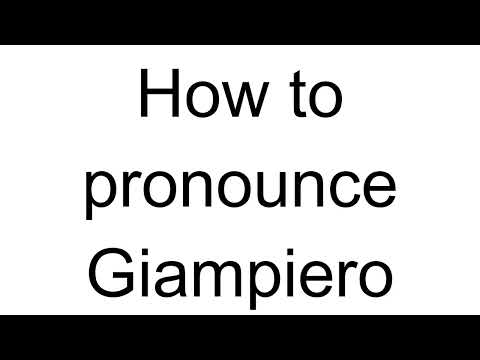 How to Pronounce Giampiero (Spanish)