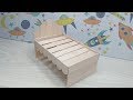 How to Make Wooden Doll Bed Using Popsicle Stick | DIY Ice Cream Stick Bed