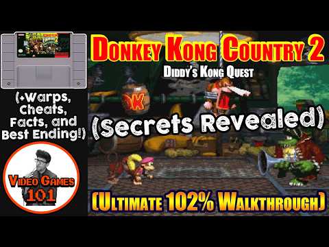 Donkey Kong Country 2 Walkthrough | 102% Guide | Video Games 101