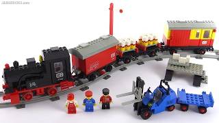 🔄 LEGO vintage 4.5V Steam Cargo Train set from 1985 review! set 7722 re upload 20150206