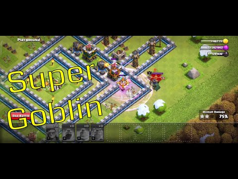 Super Goblin try base attack || Attack on Super troops playground.