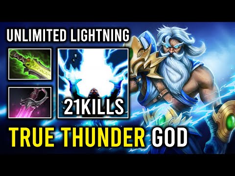 WTF 1 Shot Combo Khanda Lightning Hands Unlimited Electro Thunder God Zeus Dota 2