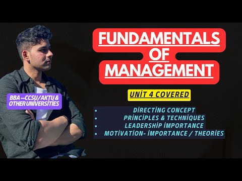 Fundamentals of Management BBA 1st Semester All Topics of Unit 1 Explained