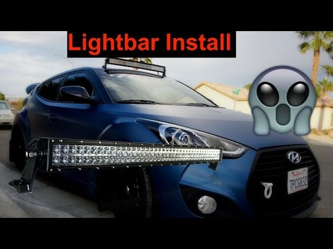 Veloster Turbo Light Bar Install|Intake filter cleaning.