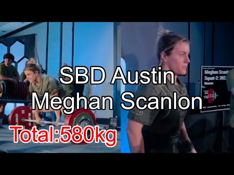 Meghan Scanlon recorded a total of 580kg in the SBD Austin/69kg class