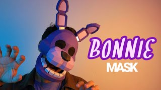 Cómo hacer una máscara de Bonnie con papel - Máscara DIY de FNAF