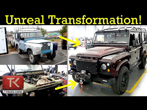 You HAVE to See These Land Rover Defenders - Watch This Shop Take Old Defenders and Make Them New!