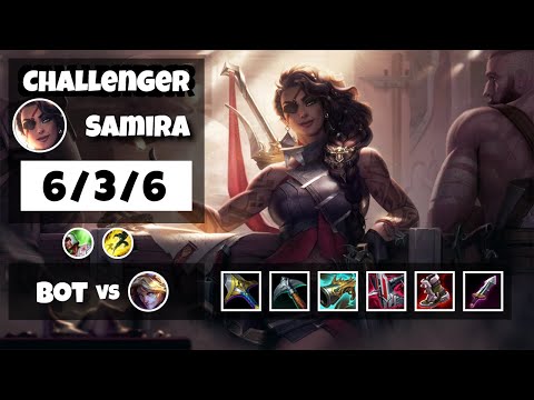Samira 11.17 Gameplay Challenger Replay Bot Lane - S11 (6/3/6) - KOREAN