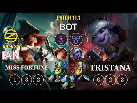 OZ Ian Miss Fortune vs Tristana Bot - KR Patch 11.1