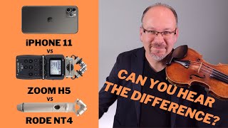 Video thumbnail for iPhone 11 Vs ZOOM H5 Vs RODE NT4 - Classical Musician Perspective by The Violin Tech