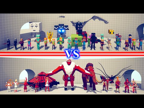 MINECRAFT TEAM vs BOSS UNITS TEAM - Totally Accurate Battle Simulator TABS