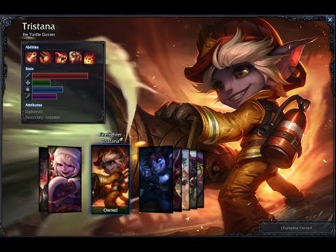Firefighter Tristana Skin Spotlight Gameplay 1080p HD League Of Legends