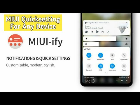 MIUI 10 Quick Setting And Notification Panel : For Any Phone