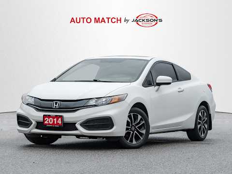 2014 Honda Civic Coupe EX CVT in White for sale at Jackson's Toyota in Barrie, ON