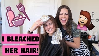 BLEACHING my friends HAIR!!! | Alyssa Mikesell