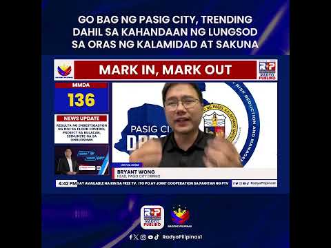 Pasig City DRRMO, ibinida ang kanilang Emergency Go Bag