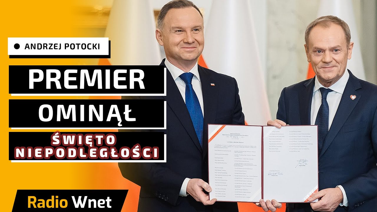 Donald Tusk omija Święto Niepodległości! Potocki: Święto jest mu niewygodne, dyplomatyczna ucieczka