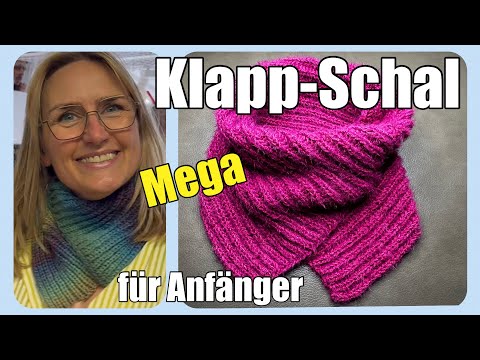 Folding scarf - by Anka Stahl-Allmers - easy - quick - practical - #knitting instructions for beg...