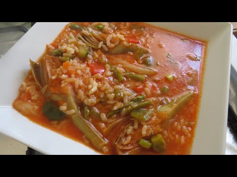 Arroz Caldoso con Verduras al Pimentón