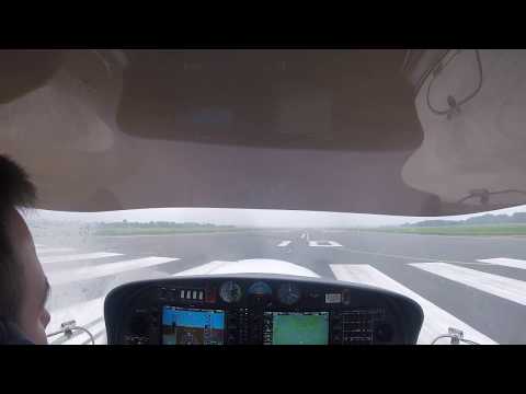Diamond DA40, IFR departure from EPPO with ATC, actual IMC