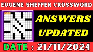 Eugene Sheffer Crossword Clue Answers for Nov 21 2024 | Solved