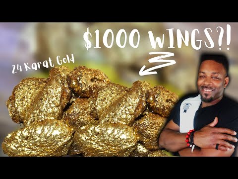 EATING 24 KARAT GOLD CHICKEN WINGS!!!