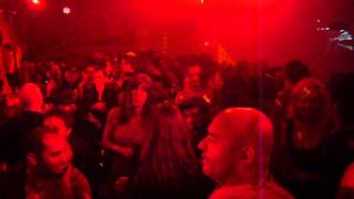 Scissor Sisters setting up on the bar of The Cock