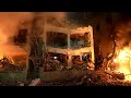 Crews Battle Blazes After Israel Says Iranian Missile Hits Tel Aviv