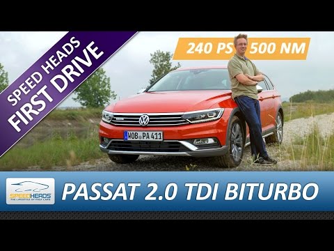 VW Passat Alltrack 2.0 BiTDI B8 Test (240 PS) - Fahrbericht - Review (German + English Subtitles)