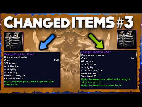 High Level Items that get Changed in Burning Crusade Classic Pre Patch