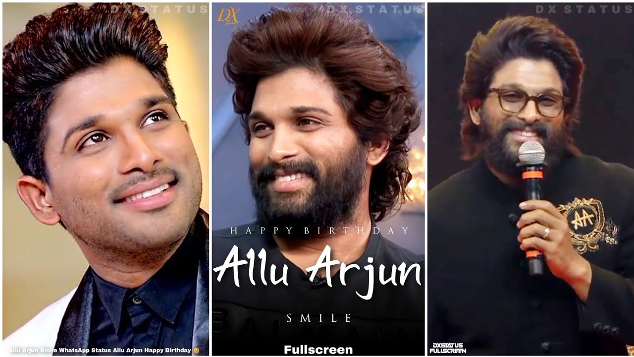 Allu Arjun Smile Status | Happy Birthday Allu Arjun Whatsapp Status |❤️ Allu Arjun Fullscreen Status