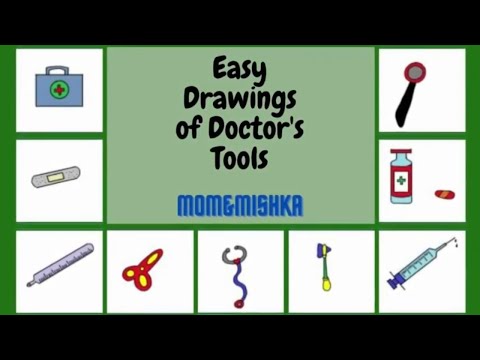How to draw a doctor set | Easy drawings | How to Draw Medical Tools Step by Step | How to | Helpers