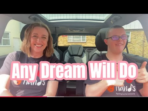 Makaton - ANY DREAM WILL DO (CarPark Karaoke with Joshua) - Singing Hands