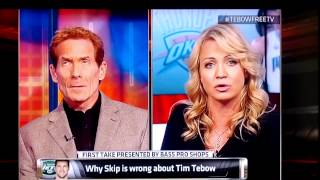 Michelle Beadle sets Skip Bayless straight on First Take regarding Tim Tebow.