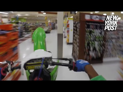 Dude GoPros His Dirt Bike Ride Through Grocery Store & Gets Arrested