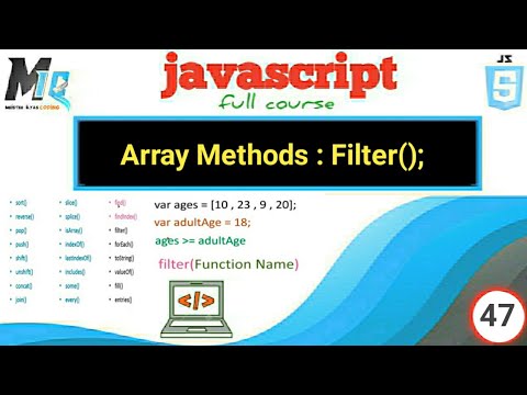 Array Methods Filter In Javascript Urdu Hindi Tutorial Beginners