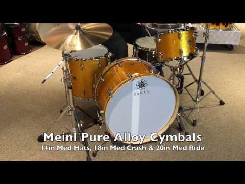 Sakae Trilogy in Gold Sparkle at The Drum Shop, Tulsa, OK.