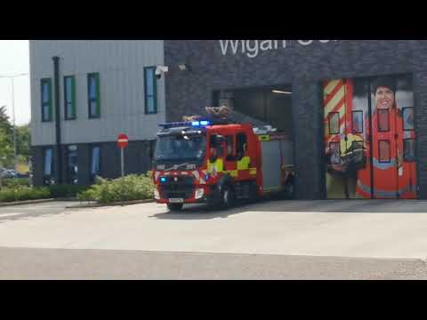 Wigans first pump turnout- greater manchester fire and rescue service