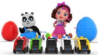Pinky and Panda Fun play with Surprise Eggs and Street Vehicles Toys gameplay video by jconradslp, 3:51 duration