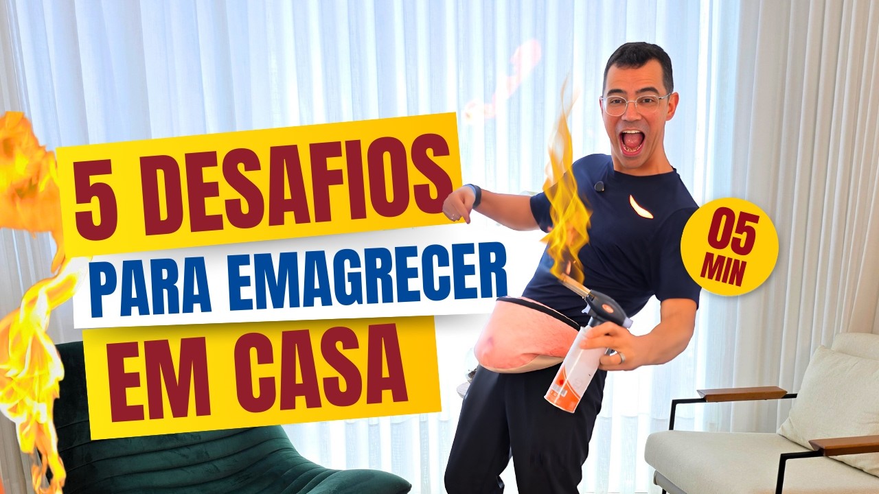 🔴 5 DESAFIOS para EMAGRECER | 5 MINUTOS de EXERCÍCIOS | Aurélio Alfieri
