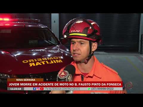 Nova Serrana: Jovem morre em acidente de moto no Bairro Fausto Pinto da Fonseca