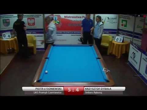 Mistrzostwa Polski Juniorów w Bilard 10 bil - Kielce 2014 Lysoniewski Dybala