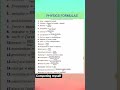 Physics Formulas