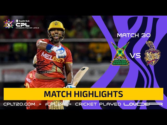 Highlights | Guyana Amazon Warriors vs Trinbago Knight Riders | CPL 2024